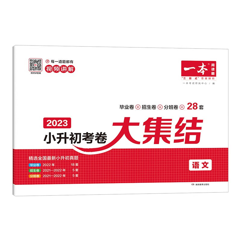 2023版一本 小升初考卷大集结语文视频版