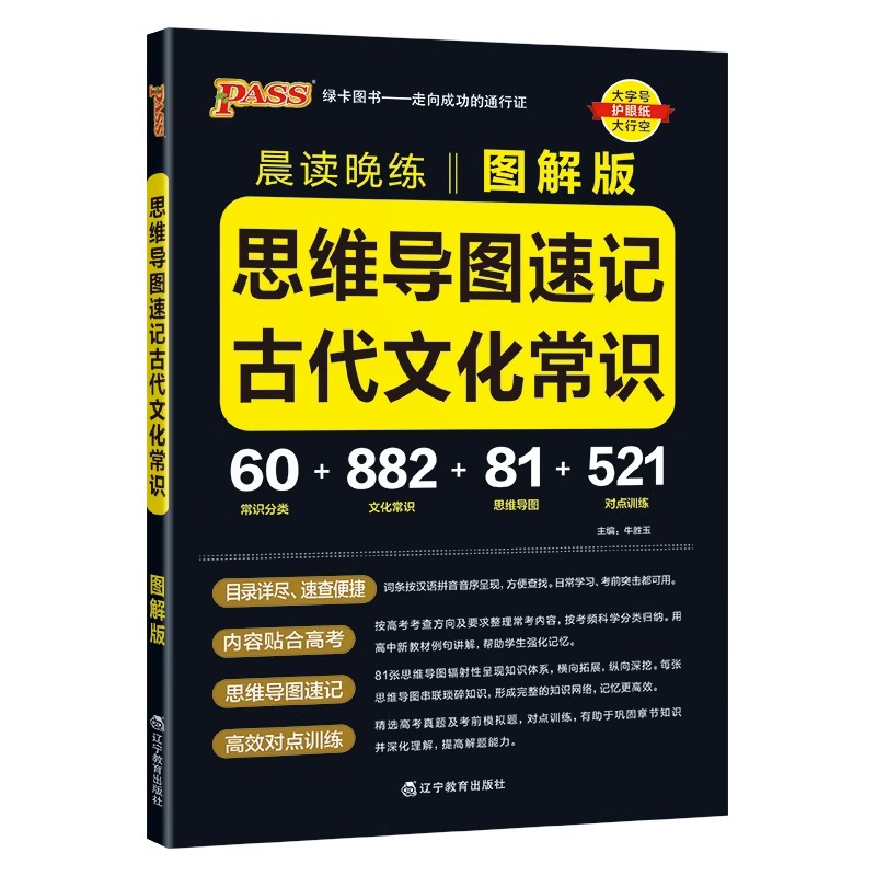 晨读晚练图解版 思维导图速记古代文化常识 2024版  绿卡图书